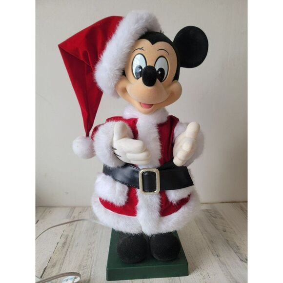 Telco Mickey Mouse Animated Music motionette Santa Claus Xmas decor - Picture 3 of 16